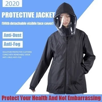 Protective Jacket Dust-Proof Waterproof Face Shield Removable Work Suit Washable and Quick Drying Protection Coat Multiuse
Protective Jacket Dust-Proof Waterproof Face Shield Removable Work Suit Washable and Quick Drying Protection Coat Multiuse