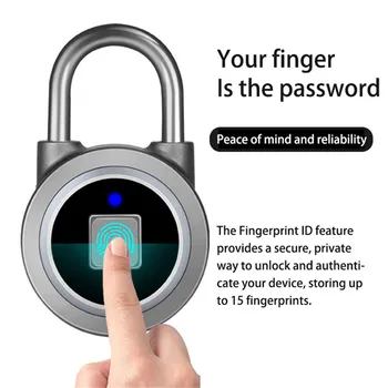 VOGVIGO Lock Fingerprint Padlock Metal Smart Remote Keyless Lock Suitable for House Door Suitcase Backpack Gym Bike Office
VOGVIGO Lock Fingerprint Padlock Metal Smart Remote Keyless Lock Suitable for House Door Suitcase Backpack Gym Bike Office
