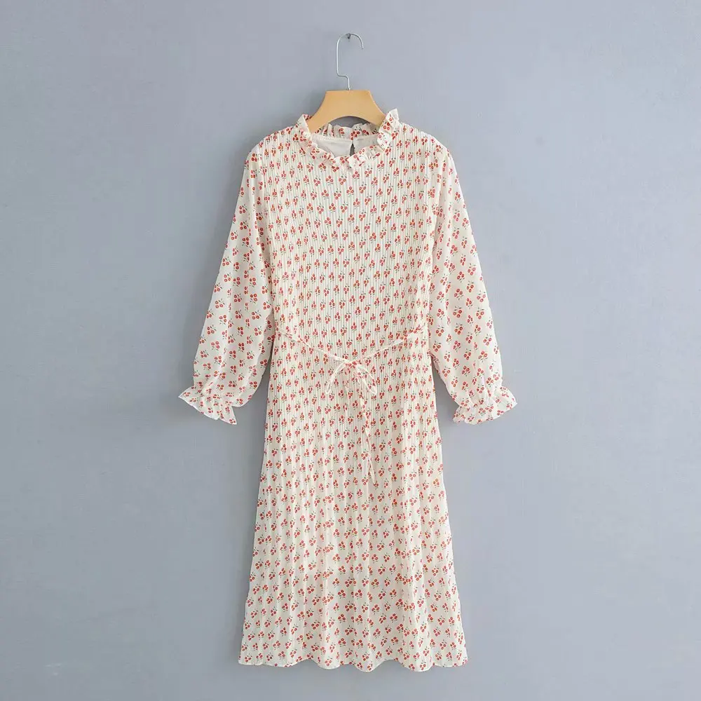 Spring New Style GIRL'S Sweet Printed Frilled Crew Neck Waist Hugging Lace-up Long Sleeve Chiffon Dress S26191
Spring New Style GIRL'S Sweet Printed Frilled Crew Neck Waist Hugging Lace-up Long Sleeve Chiffon Dress S26191