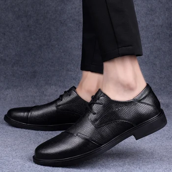 genuine Cow Leather shoes men dress business shoes Anti-slip Rubber Out sole Feet lace up Men oxfords Dress Men Office shoes
genuine Cow Leather shoes men dress business shoes Anti-slip Rubber Out sole Feet lace up Men oxfords Dress Men Office shoes