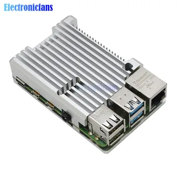Raspberry Pi 4 Case Aluminum Case Shell with Dual Cooling Fan Metal Shell Black Enclosure for Raspberry Pi 4 Model B
Raspberry Pi 4 Case Aluminum Case Shell with Dual Cooling Fan Metal Shell Black Enclosure for Raspberry Pi 4 Model B