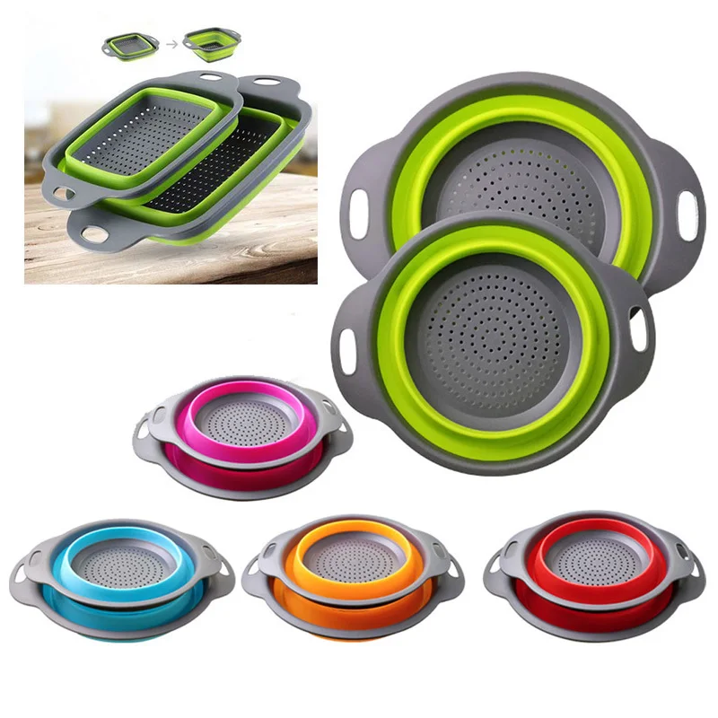 Silicone Colander Foldable Drain Basket Fruit Vegetable Washing Basket Strainer Collapsible Drainer with Handle Kitchen Storage
Silicone Colander Foldable Drain Basket Fruit Vegetable Washing Basket Strainer Collapsible Drainer with Handle Kitchen Storage
