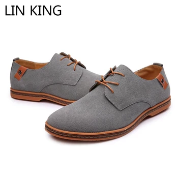 LIN KING Men Leather Oxfords Solid Lace-up Big Size 38-48 Casual Shoes Men's Flats Comfortable Formal Dress Shoes Male Footwear
LIN KING Men Leather Oxfords Solid Lace-up Big Size 38-48 Casual Shoes Men's Flats Comfortable Formal Dress Shoes Male Footwear