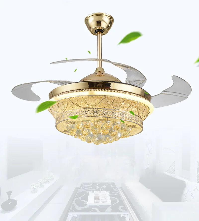 2020 New Listing 42 Inch Ceiling Fans Light Crystal LED Two-color Dimming Ceiling Fans Light
2020 New Listing 42 Inch Ceiling Fans Light Crystal LED Two-color Dimming Ceiling Fans Light