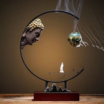 Chinese Zen Incense Burner Backflow Ceramics Buddha Living Room Smoke Fountain Incense Burner Bruleur Encens Home Decor DB60XX 
Chinese Zen Incense Burner Backflow Ceramics Buddha Living Room Smoke Fountain Incense Burner Bruleur Encens Home Decor DB60XX