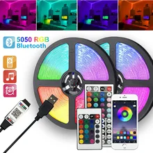 LED Strip Light RGB 5050 Bluetooth APP with 24keys Smart Music Control TV Backlight for Home Party Decor Ambient Lighting
LED Strip Light RGB 5050 Bluetooth APP with 24keys Smart Music Control TV Backlight for Home Party Decor Ambient Lighting