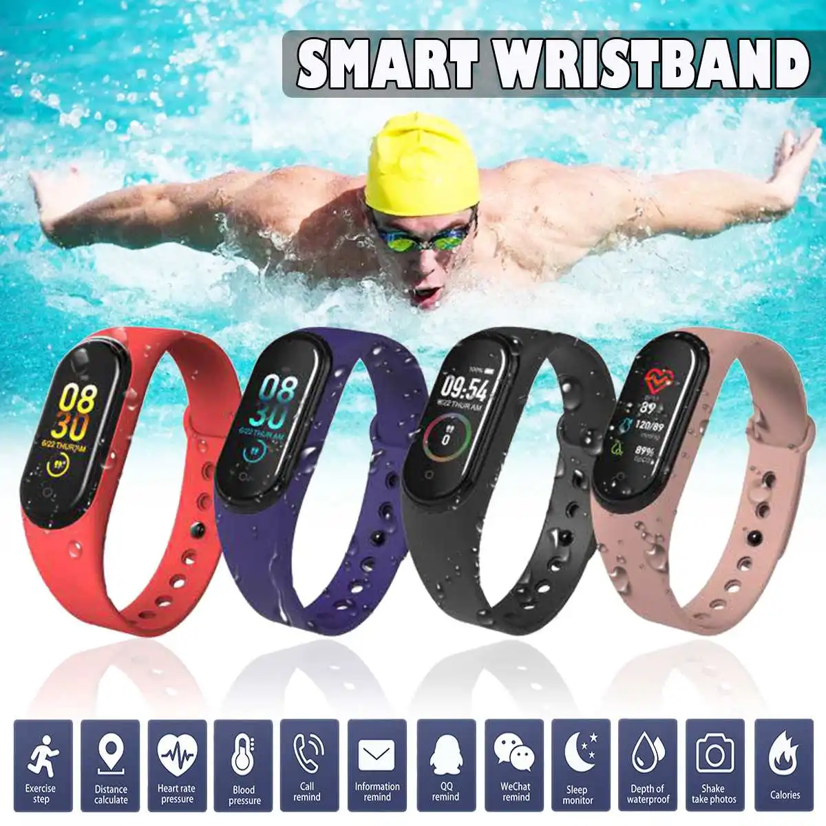 Fitness Bracelet Men Women Heart Rate Monitor Band Blood Pressure Sport Smart Bracelet Fo Android IOS
Fitness Bracelet Men Women Heart Rate Monitor Band Blood Pressure Sport Smart Bracelet Fo Android IOS