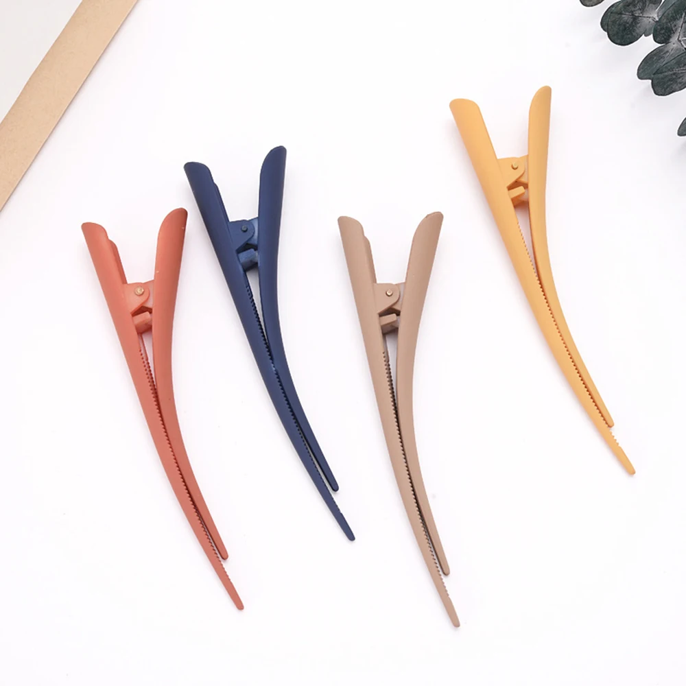 

5pcs Hair Styling Clip Frosted Ins Simple Resin Horn Large Hairpin For Women Girls DIY Hairdressing Accessories Headwear Gift