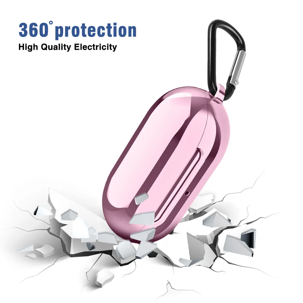 Ouhaobin Earphone Case For Samsung Galaxy Buds 2019 Sports Bluetooth Earphone Plating Soft TPU Full Protective Cover Case