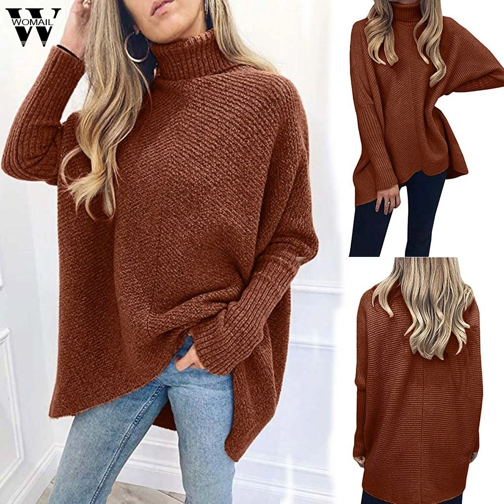 Womail Sweater Women Knitted Turtleneck Warm long Sweater winter 2019Korean Solid long Sleeve Loose Pullover jumpers Knitwear 86
Womail Sweater Women Knitted Turtleneck Warm long Sweater winter 2019Korean Solid long Sleeve Loose Pullover jumpers Knitwear 86