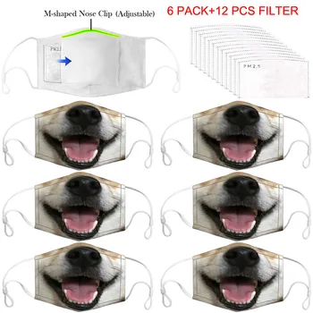 6 Pack ustproof Windproof Haze PM2.5 Mask With 12PC Mask Gasket Face Mask Filter Cotton PM2.5 Black mouth Mask dust mask Activat
6 Pack ustproof Windproof Haze PM2.5 Mask With 12PC Mask Gasket Face Mask Filter Cotton PM2.5 Black mouth Mask dust mask Activat