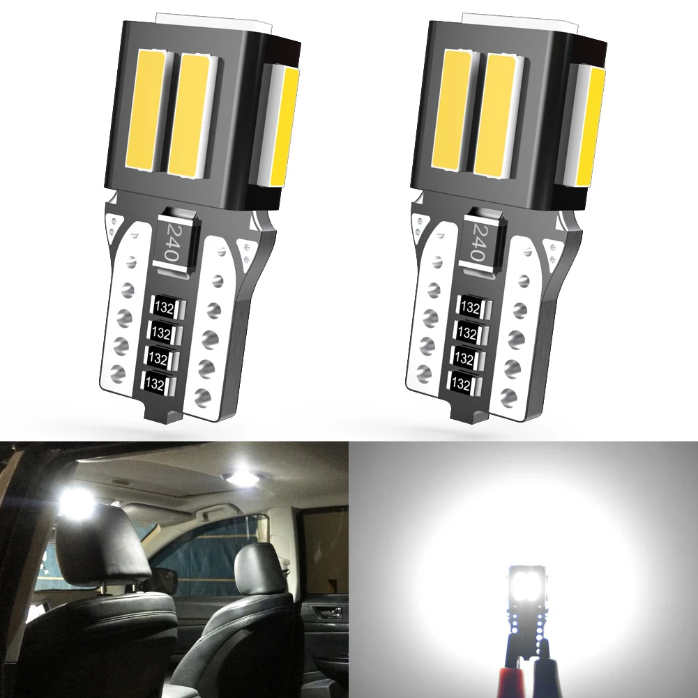 

2pcs 194 168 Led Lights No Error For Volkswagen VW Golf 4 6 7 GTI Tiguan Passat B5 B6 B7 LED T10 W5W Canbus Car Interior Light