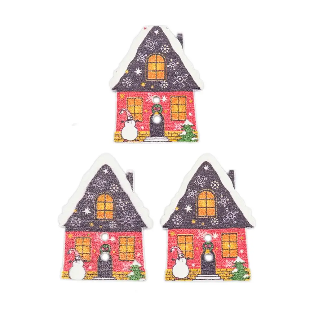 Cartoon House Shape Wood Sewing Buttons Scrapbooking Two Holes Multicolor for Crafts Clothes Accessories 3.3cm x 2.4cm, 25 PCs
Cartoon House Shape Wood Sewing Buttons Scrapbooking Two Holes Multicolor for Crafts Clothes Accessories 3.3cm x 2.4cm, 25 PCs