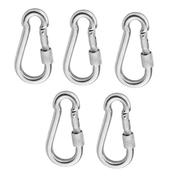 M8*80mm Multifunctional 304 Stainless Steel Spring Snap Carabiner Quick Link Lock Ring Hook snap shackle Chain Fastener Hook
M8*80mm Multifunctional 304 Stainless Steel Spring Snap Carabiner Quick Link Lock Ring Hook snap shackle Chain Fastener Hook