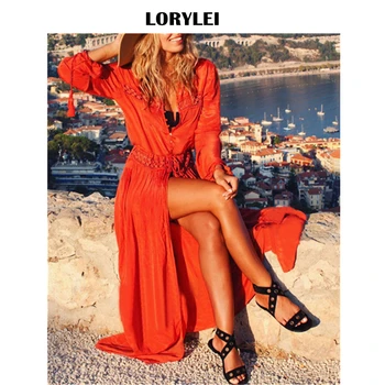 2020 Elegant V-neck High Waist Cotton Tunic Beach Cover Up Women Beachwear Front Open Bikini Wrap Dress Swimwear Cover-ups N768
2020 Elegant V-neck High Waist Cotton Tunic Beach Cover Up Women Beachwear Front Open Bikini Wrap Dress Swimwear Cover-ups N768