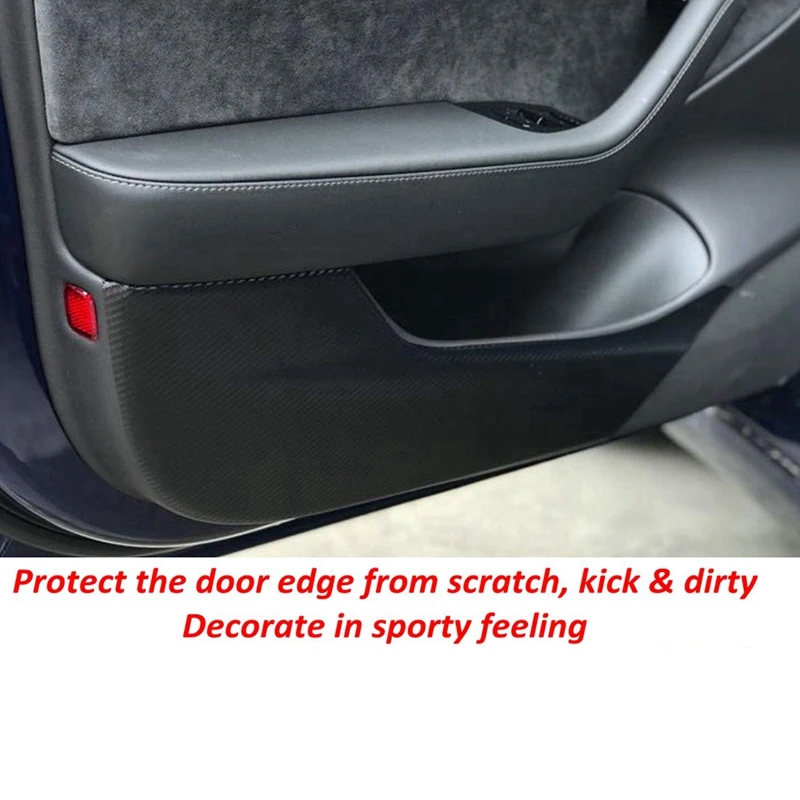 For Tesla Model 3 Door Anti-Kick Wrap Sticker Door Edge Guard Protector Carbon Color Pattern 4Pcs/Set - Upgrade Version 
For Tesla Model 3 Door Anti-Kick Wrap Sticker Door Edge Guard Protector Carbon Color Pattern 4Pcs/Set - Upgrade Version