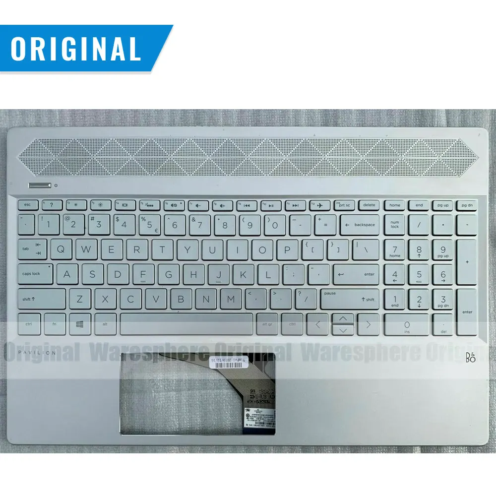 Новый оригинальный верхний чехол для HP Pavilion 15-CS 15CS 15-CW с подсветкой клавиатуры серебристого цвета
Новый оригинальный верхний чехол для HP Pavilion 15-CS 15CS 15-CW с подсветкой клавиатуры серебристого цвета