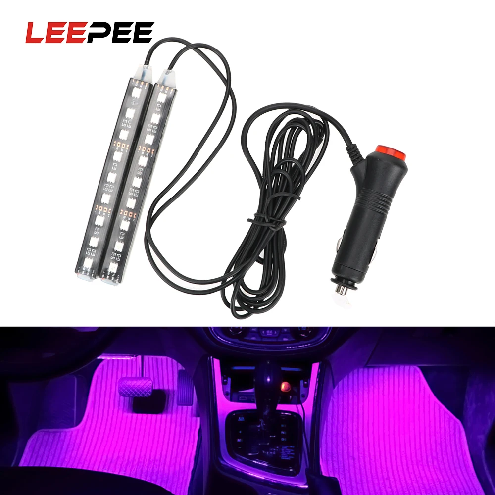 LEEPEE 2 Piece Car LED Dash Floor Foot Strip Light Cigarette Lighter Adapter Interior Decorative Lamp Atmosphere Lamps
LEEPEE 2 Piece Car LED Dash Floor Foot Strip Light Cigarette Lighter Adapter Interior Decorative Lamp Atmosphere Lamps