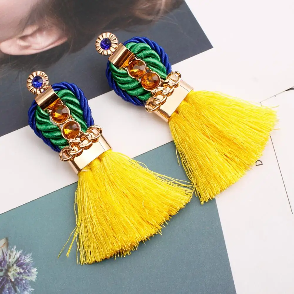 Bohemian Ethnic Statement Crystal Chain Red Tassel Earrings For Women Long Fringed Vintage Drop Dangle Wedding Hanging Earring
Bohemian Ethnic Statement Crystal Chain Red Tassel Earrings For Women Long Fringed Vintage Drop Dangle Wedding Hanging Earring