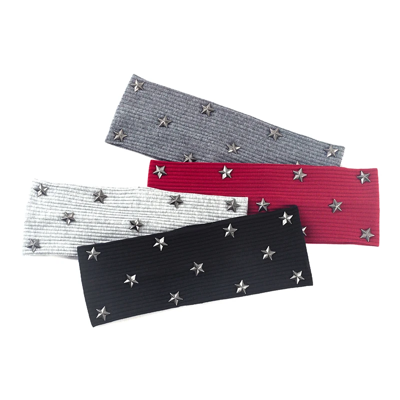 Plain Knitted Ribbed Headband For Women Five-Pointed Star Flat Hairband Turban Lady Elastic Bandage Hair tie Hair Accessroies
Plain Knitted Ribbed Headband For Women Five-Pointed Star Flat Hairband Turban Lady Elastic Bandage Hair tie Hair Accessroies