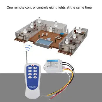 8 Way Digital Remote Control Switch Receiver Wireless Remote Controller for Lamp Suitable for Small Household Appliances
8 Way Digital Remote Control Switch Receiver Wireless Remote Controller for Lamp Suitable for Small Household Appliances