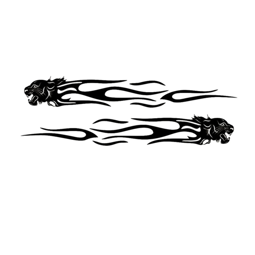 Pair Waterproof Car Body Side Truck Decal Vinyl Flame Graphics Racing Stripes Sticker Universal Pair Waterproof Car Body Side Truck Decal Vinyl Flame Graphics Racing Stripes Sticker Universal