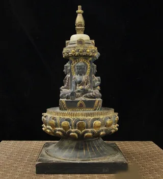 wedding decoration Old Tibet Buddhism Black Jade stone Painted four Shakyamuni pagoda stupa statue 
wedding decoration Old Tibet Buddhism Black Jade stone Painted four Shakyamuni pagoda stupa statue