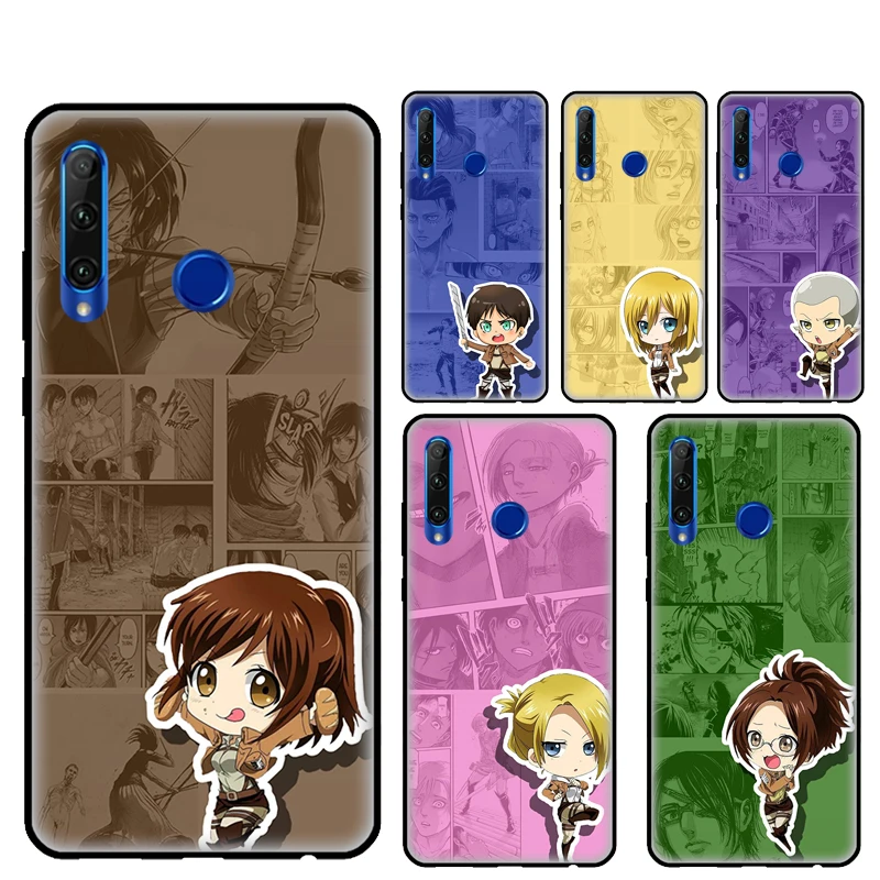 Cute Attack On Titan Chibi Case For Huawei Honor 9X 8X 8 9 10 10X Lite 20 Pro 4C 6C 7A 7X 8A 9S 7C 10i Cover | Мобильные телефоны и