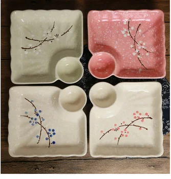Japanese Style Plum Blossom Hand Painted Creative Home Ceramic Tableware Sauce Dumpling Grid Plate Restaurant Dim Sum Dish Plate
Japanese Style Plum Blossom Hand Painted Creative Home Ceramic Tableware Sauce Dumpling Grid Plate Restaurant Dim Sum Dish Plate