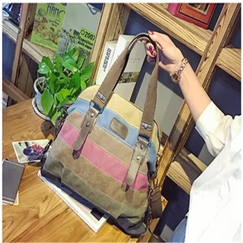 bolsa compras Lady Colored stripes eco shopping bag Canvas Unisex Handbag Zipper Shoulder Bag Lady Bags Tote Purse Handbags 
bolsa compras Lady Colored stripes eco shopping bag Canvas Unisex Handbag Zipper Shoulder Bag Lady Bags Tote Purse Handbags