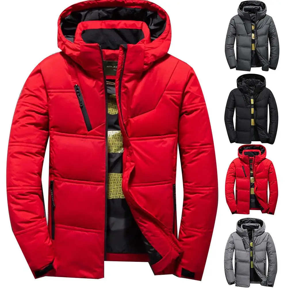 Men's Winter Solid Color Zipper Warm Hooded Down Jacket Outdoor Sport Parka Coat Top
Men's Winter Solid Color Zipper Warm Hooded Down Jacket Outdoor Sport Parka Coat Top