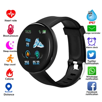 D18 Sport Man Women Smartwatch Heart Rate Blood Pressure Monitor Sleeping Alarm Clock Call Remind Message Push Smartwatch ios
D18 Sport Man Women Smartwatch Heart Rate Blood Pressure Monitor Sleeping Alarm Clock Call Remind Message Push Smartwatch ios