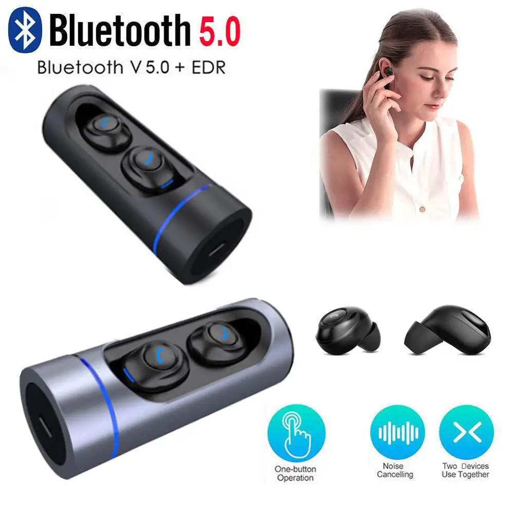 BT 5.0 Earphones Wireless HiFi Music Earpieces Waterproof Sports Earbuds Hands-free Call Headphones with Charging Box
BT 5.0 Earphones Wireless HiFi Music Earpieces Waterproof Sports Earbuds Hands-free Call Headphones with Charging Box
