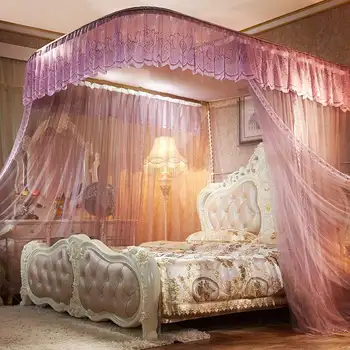 Luxury Slide Guide Rail Mosquito Nets Muskietennetten Sleeping Curtain 3 Openings for Double Bed Mosquitera
Luxury Slide Guide Rail Mosquito Nets Muskietennetten Sleeping Curtain 3 Openings for Double Bed Mosquitera