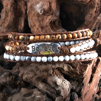 MD Fashion Boho Bracelet Armbander Believe Metal Charm Natural Stones 3 Strands Woven Wrap Bracelets Dropshipping
MD Fashion Boho Bracelet Armbander Believe Metal Charm Natural Stones 3 Strands Woven Wrap Bracelets Dropshipping