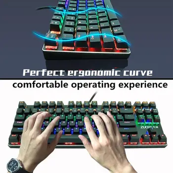 Mechanical Keyboard Wired Gaming Keyboard RGB Mix Backlit 87 104 Anti-ghosting Blue Red Switch For Game Laptop PC Russian US
Mechanical Keyboard Wired Gaming Keyboard RGB Mix Backlit 87 104 Anti-ghosting Blue Red Switch For Game Laptop PC Russian US