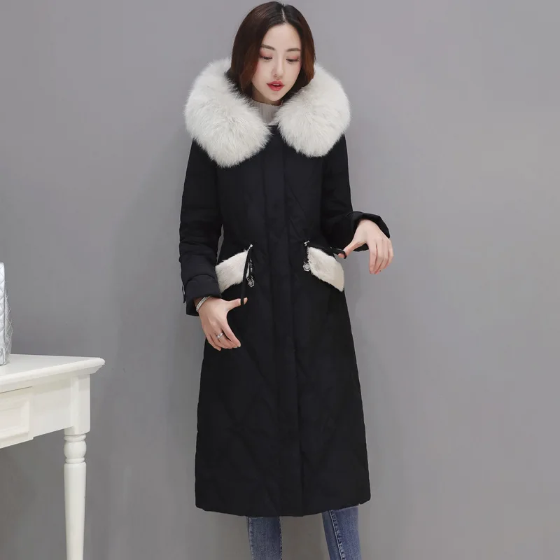 Женская зимняя куртка пальто X-Long одежда с капюшоном из искусственного лисьего меха толстые пальто из белого утиного пуха женские LWL1091
Женская зимняя куртка пальто X-Long одежда с капюшоном из искусственного лисьего меха толстые пальто из белого утиного пуха женские LWL1091