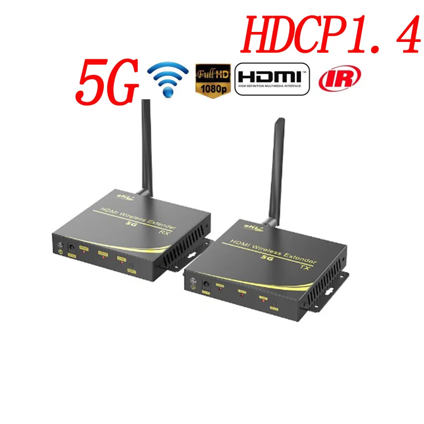 100M Wireless WiFi HDMI Transmitter Receiver 5GHZ 1080P Local Loop-out supports HDCP1.4 HDTV With IR Remote HDMI5G Extender
100M Wireless WiFi HDMI Transmitter Receiver 5GHZ 1080P Local Loop-out supports HDCP1.4 HDTV With IR Remote HDMI5G Extender