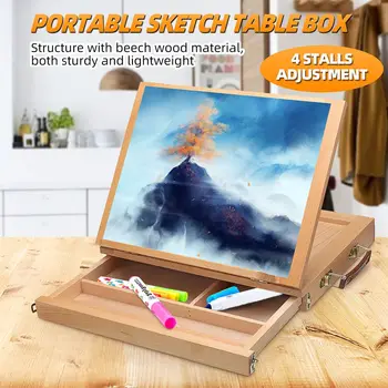 Portable Folding Durable French Easel Wooden French Tripod Easel Portable Sketch Table Box Art Painter
Portable Folding Durable French Easel Wooden French Tripod Easel Portable Sketch Table Box Art Painter