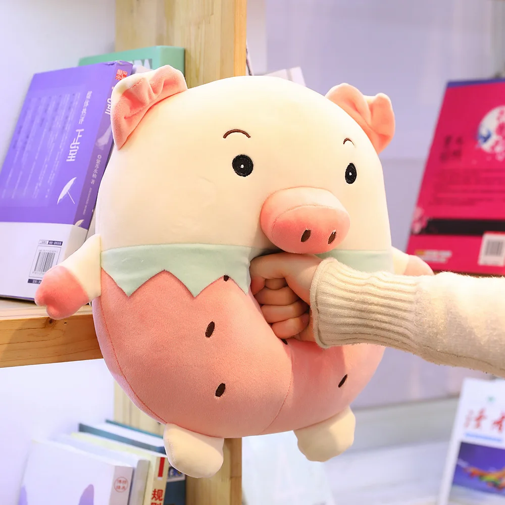 2019 pig mascot fruit pig pineapple strawberry fabric piggy02