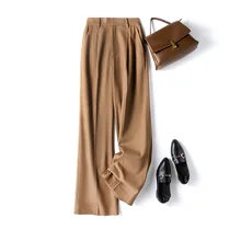 Wide Leg CoffeeTrousers Women 2021 Fall/Winter New Worsted Wool Casual Curry Suit Pants Women High Waist Vertical Pants
Wide Leg CoffeeTrousers Women 2021 Fall/Winter New Worsted Wool Casual Curry Suit Pants Women High Waist Vertical Pants