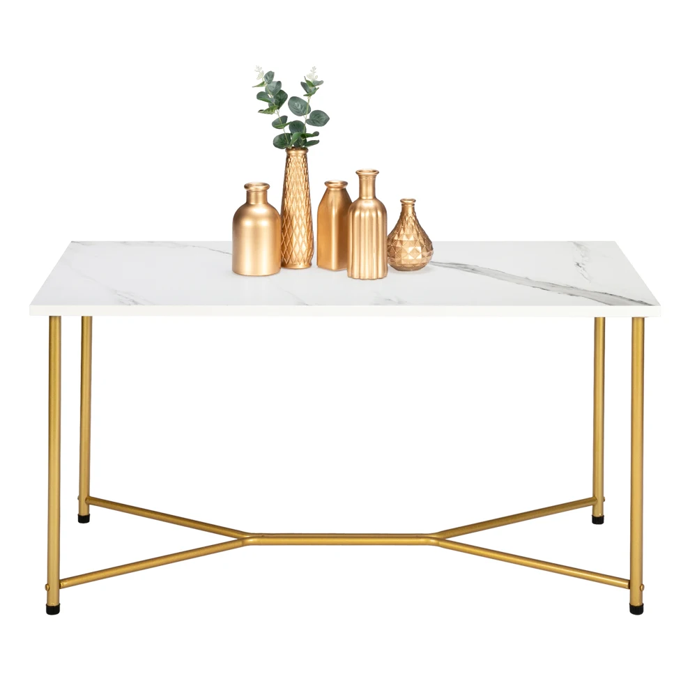 HODELY Single Layer 1.5cm Thick Density Board Imitation Marble Square Table Top Gold Foot Iron Coffee Table WhiteUS warehouse
HODELY Single Layer 1.5cm Thick Density Board Imitation Marble Square Table Top Gold Foot Iron Coffee Table WhiteUS warehouse