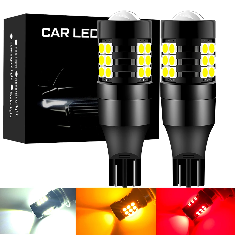 

2pcs T15 W16W 921 912 1156 BA15S P21W BAU15S PY21W LED Bulb 1157 BAY15D P21/5W 3030 R5W R10W Car Signal Lamp DRL Auto Light 12V