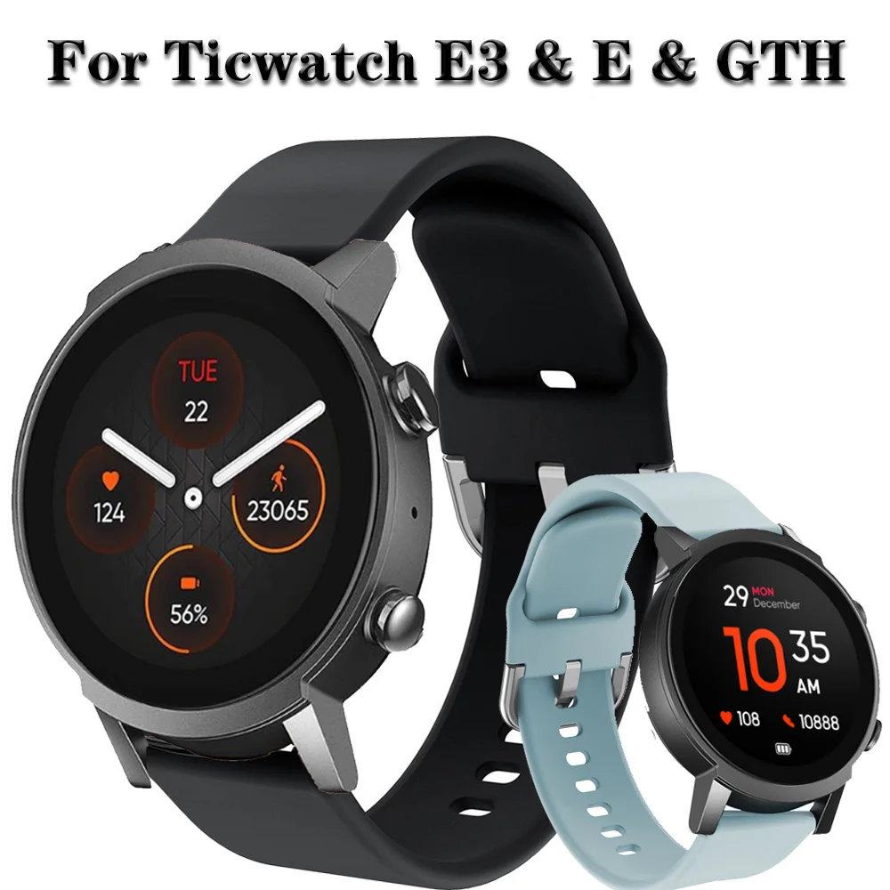 Ремешок для часов Ticwatch E3 & E, сменный силиконовый быстросъемный браслет для часов Ticwatch GTH, 20 мм
Ремешок для часов Ticwatch E3 & E, сменный силиконовый быстросъемный браслет для часов Ticwatch GTH, 20 мм