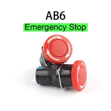 1PCS 16mm AB6/AL6/AS6 Emergency Stop 3/6Pin 2 Position Knob Button Switch Small Mushroom Head Button Start Up Power Switch
1PCS 16mm AB6/AL6/AS6 Emergency Stop 3/6Pin 2 Position Knob Button Switch Small Mushroom Head Button Start Up Power Switch