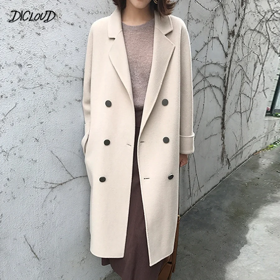 Фото 2019 модное корейское длинное пальто женское свободное - купить