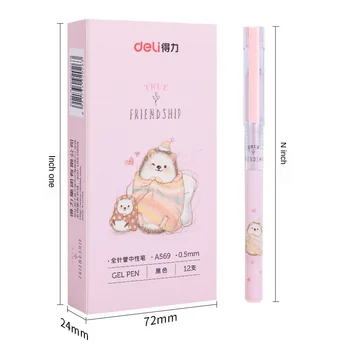 Student Gel Pen Deli Pull Cap Neutral Pen 0.5mm Full Needle Black Cartoon Cute Gel Pen Business Writing Signature Pen12pcs
Student Gel Pen Deli Pull Cap Neutral Pen 0.5mm Full Needle Black Cartoon Cute Gel Pen Business Writing Signature Pen12pcs