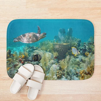 Caribbean coral reef with sea and fish underwater Bath Mat Bathroom Bath Mat Set Mirrofiber Cartoon Bath Rug Set
Caribbean coral reef with sea and fish underwater Bath Mat Bathroom Bath Mat Set Mirrofiber Cartoon Bath Rug Set