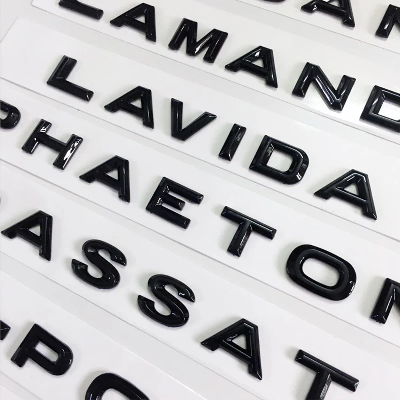 Car Refitted Trunk Sticker Glossy Black Letters Emblem for VW GOLF PHIDEON MAGOTAN PASSAT PHAETON TOUAREG LAVIDA JETTA T-POC
Car Refitted Trunk Sticker Glossy Black Letters Emblem for VW GOLF PHIDEON MAGOTAN PASSAT PHAETON TOUAREG LAVIDA JETTA T-POC