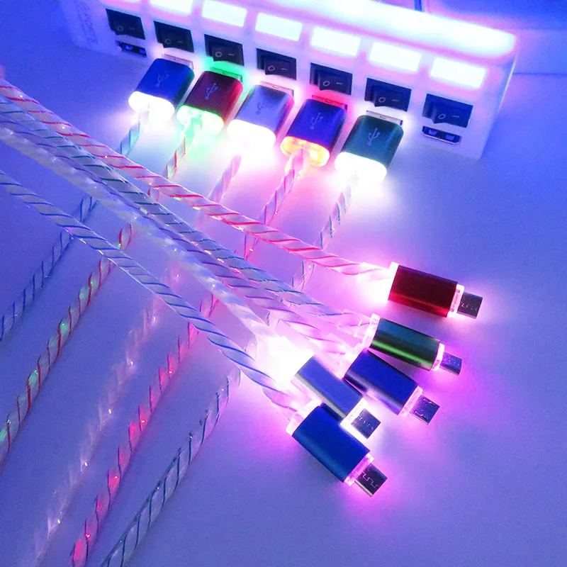 LED Glow Flowing Data USB Charger Type C/Micro USB/8 Pin Charging Cable for iPhone X 6 Samsung S7 s9 S6 xiaomi Charge Wire Cord
LED Glow Flowing Data USB Charger Type C/Micro USB/8 Pin Charging Cable for iPhone X 6 Samsung S7 s9 S6 xiaomi Charge Wire Cord